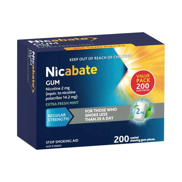 Quit Smoking Chewing Gum Regular Strength 2mg Nicotine