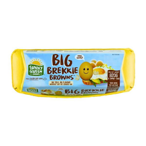 Sunny Queen Free Range Big Brekkie Browns Eggs 12 Pack 820g product image