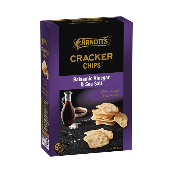 Arnott's Cracker Chips Balsamic Vinegar & Sea Salt | 150g – Coles