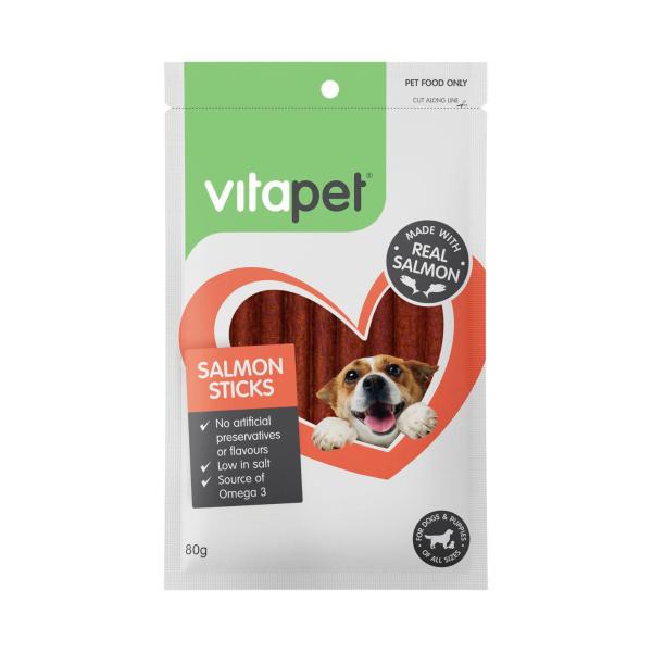 Vitapet Salmon Sticks Dog Treat 80g