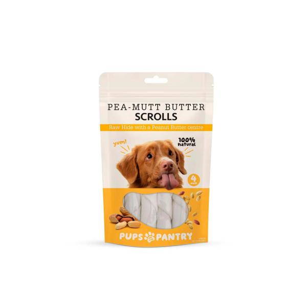 Pups In The Pantry Peamutt-butter Scrolls Chew Sticks Dog Treat 4 pack product image