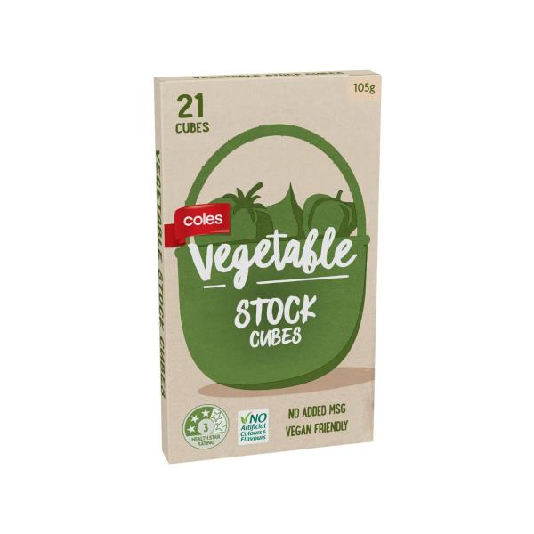 Buy Coles Vegetable Stock Cubes 21 pack 105g | Coles