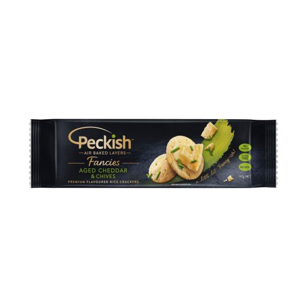 Peckish Fancies Rice Crackers Cheese & Chives | 90g – Coles