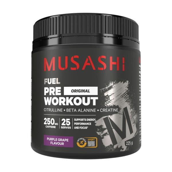 Musashi Pre Workout Powder Purple Grape 225g product image