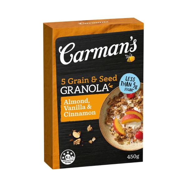Carman's Almond Vanilla & Cinnamon Granola 450g