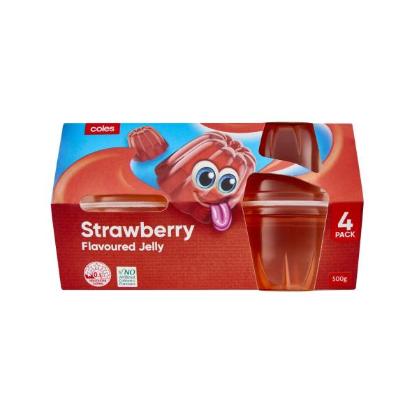 Jelly Cups Strawberry 4 Pack