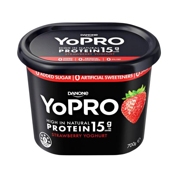 YoPro High Protein Yoghurt No Added Sugar Strawberry 700g