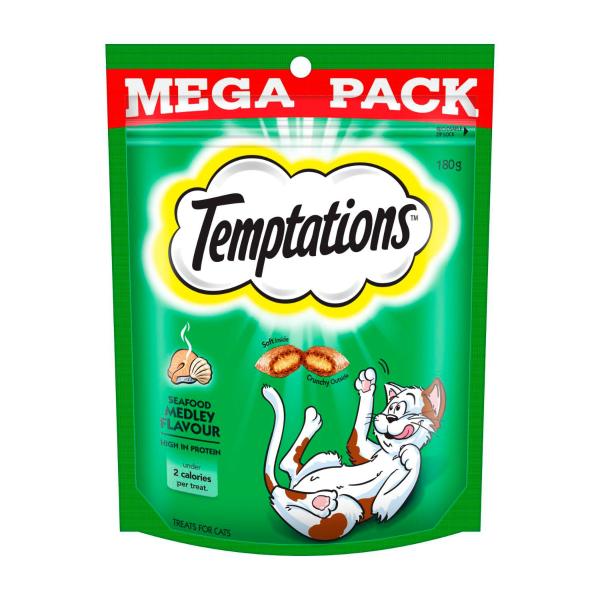 Temptations Cat Treats Seafood Medley Flavour 180g product image