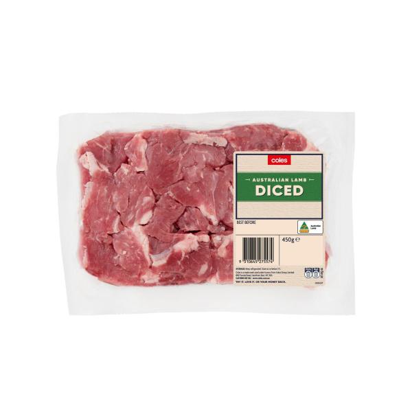 Coles Lamb Leg Diced 450g