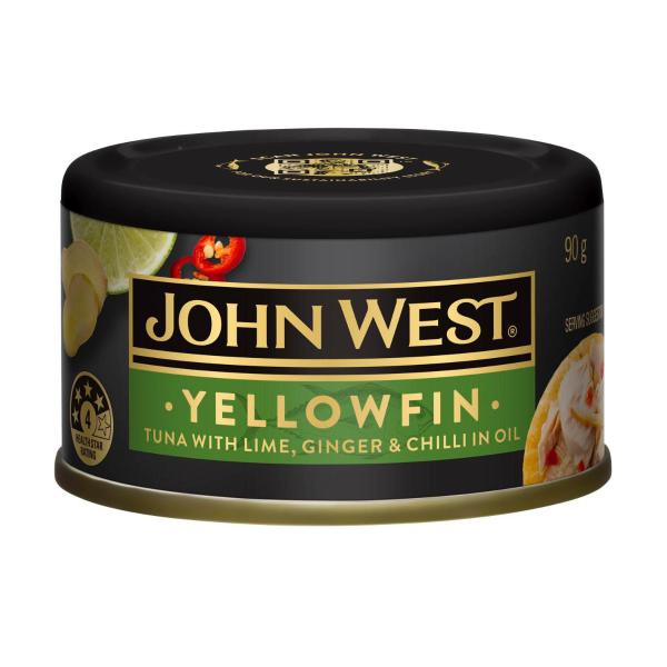 John West Yellowfin Tuna Lime Ginger & A Hint Of Chilli In Oil 90g product image