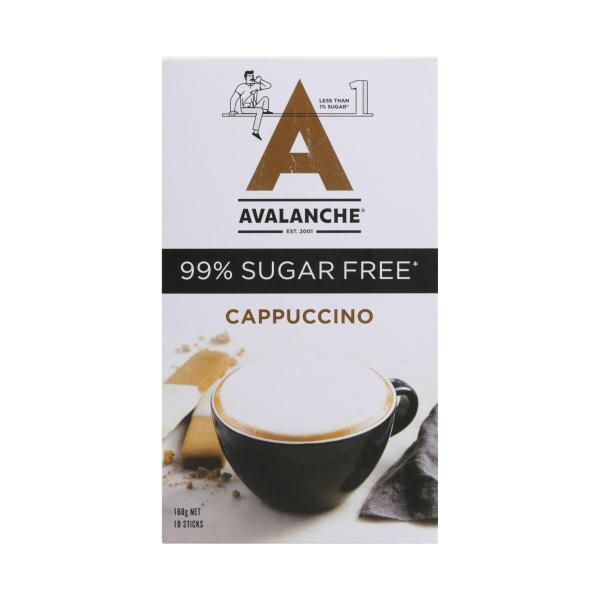 Avalanche Cappuccino 99% Sugar Free Coffee Sachets 10 pack product image