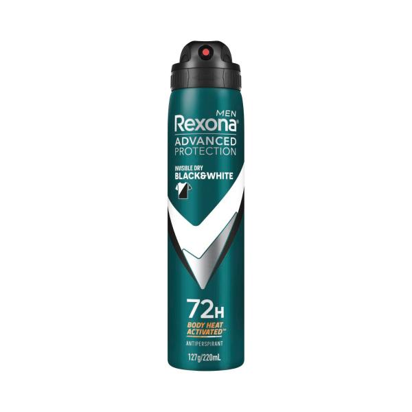 Men Deodorant 72hr Advanced Aerosol Invisible Dry Black & White