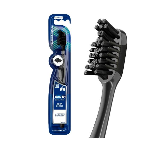 Oral B Cross Action Charcoal Whitening Toothbrush 1 Pack product image