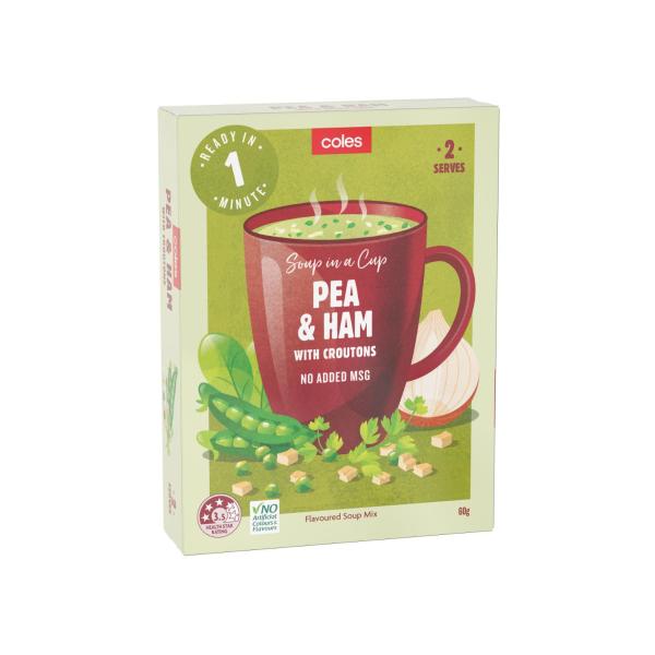 Pea Ham With Croutons Soup Serves 2