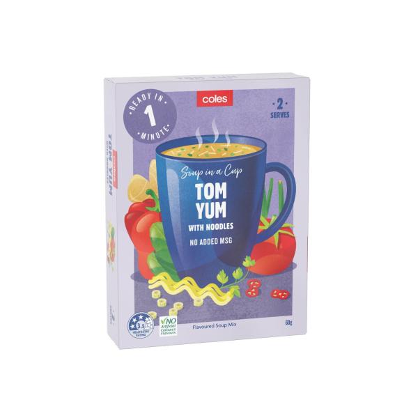 Tom Yum With Noodles Soup Serves 2