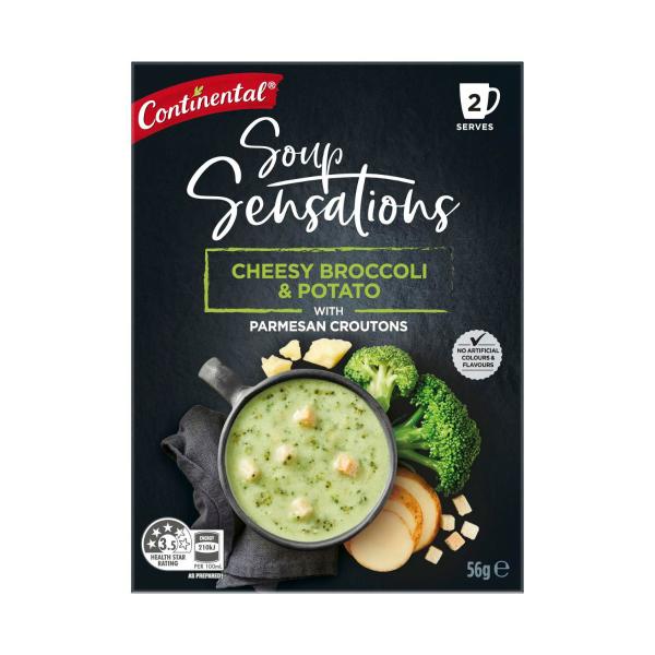 Continental Sensation Cheesy Broccoli & Potato Soup Serves 2 56g product image