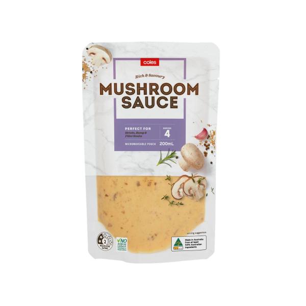 Coles Premium Mushroom Sauce 200mL