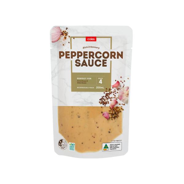 Coles Premium Peppercorn Sauce 200mL product image