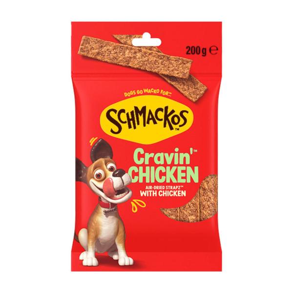 Schmackos Strapz Dog Treats With Chicken 200g