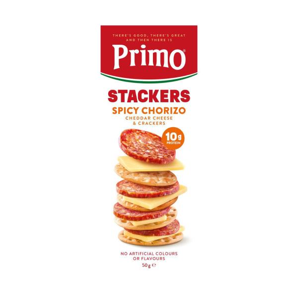 Primo Stackers Spicy Chorizo Cheese & Crackers 50g product image
