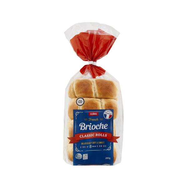 Coles Brioche Rolls 8 Pack 280g product image