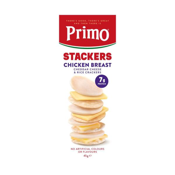 Primo Stacker Chicken Cheese & Rice Crackers 45g product image