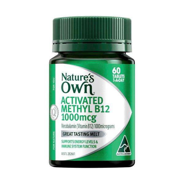 Nature's Own Activated Methyl B12 Vitamin B Tablets For Energy | 60 pack – Coles