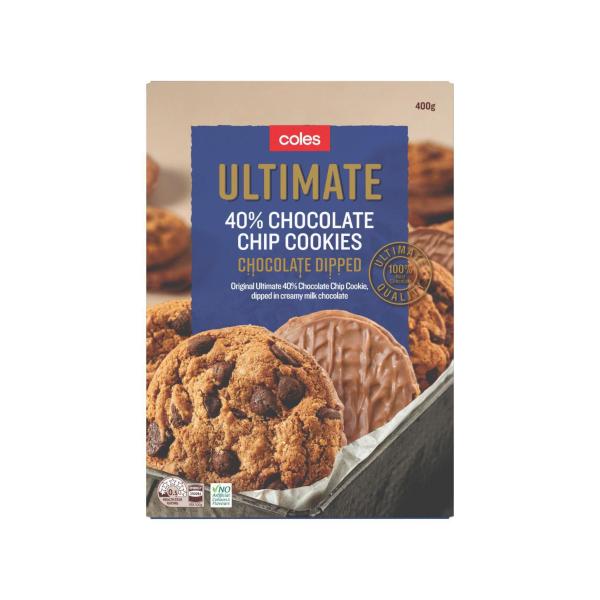 Ultimate 40% Choc Chip Choc Dipped Cookie