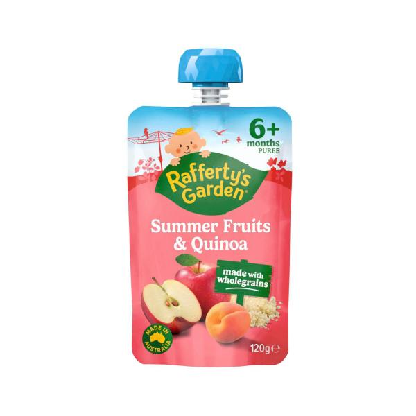Rafferty's Garden Summer Fruits & Quinoa Baby Food Prebiotics Pouch 6+ Months 120g product image