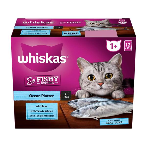 1+ Years So Fishy Recipe Ocean Platter In Jelly Cat Food 85g