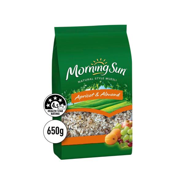 Morning Sun Natural Apricot & Almond Muesli 650g product image