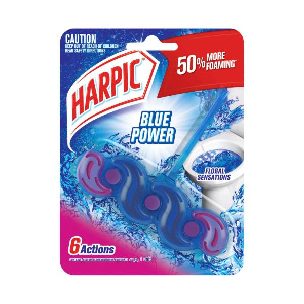 Harpic Blue Power Rim Block Floral Sensations Toilet Cleaner | 39g – Coles