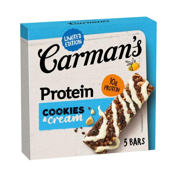 Carman's Protein Bars Cookies & Cream 5 Pack 200g product image