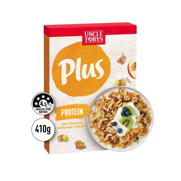 Uncle Tobys Plus Protein Breakfast Cereal 410g product image