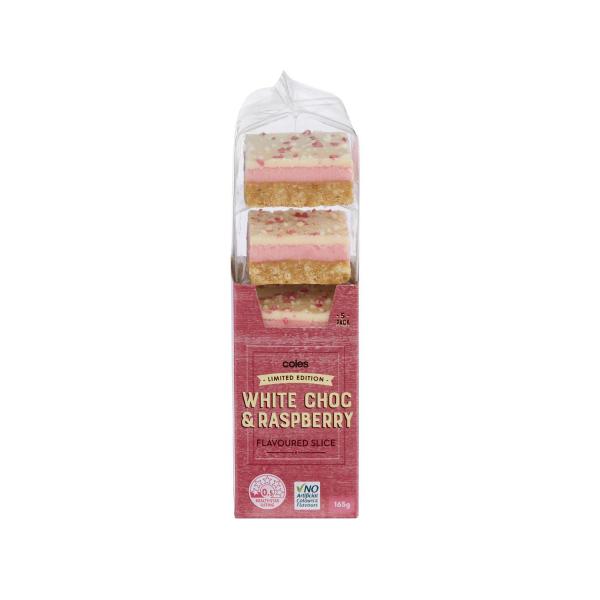 Apple Raspberry Coles Buy COLES WHITE CHOC & RASPBERRY SLICE 5PK | Coles