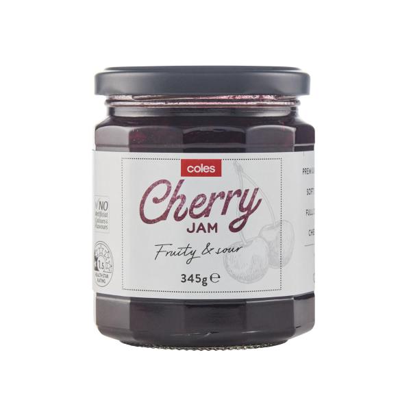 Coles Premium Cherry Jam 345g product image