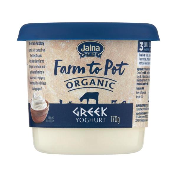 Jalna Farm To Pot Organic Yoghurt Greek | 170g