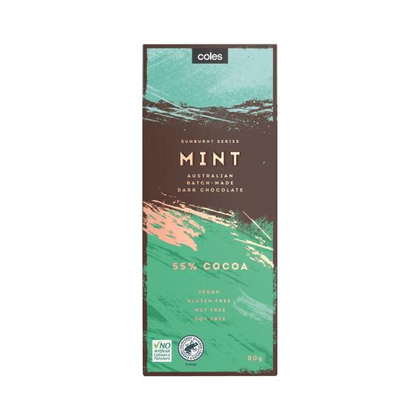 Buy Coles Vegan Peppermint Chocolate 80g | Coles