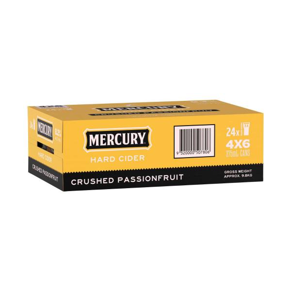 Mercury Hard Cider Crushed Passionfruit 24 x 375ml Cans