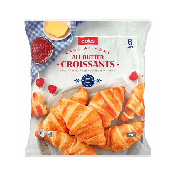 Frozen Bake At Home Butter Croissants 6 Pack