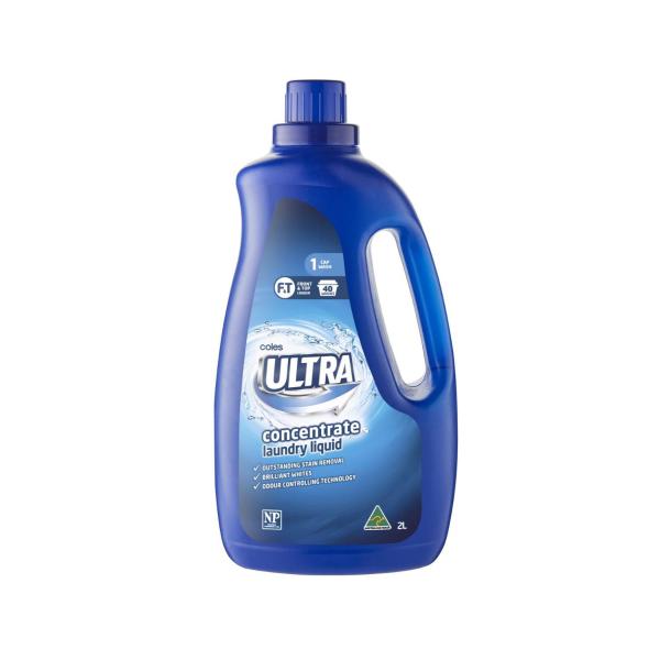 Coles Ultra Laundry Liquid Concentrate Front & Top Loader 2L product image