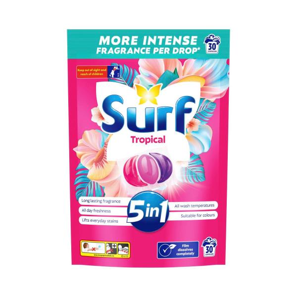 Surf Laundry Capsules Tropical 30 Washes 30 pack product image