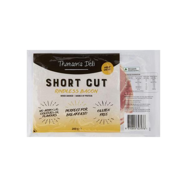 Thomson's Deli Short Cut Bacon 200g product image