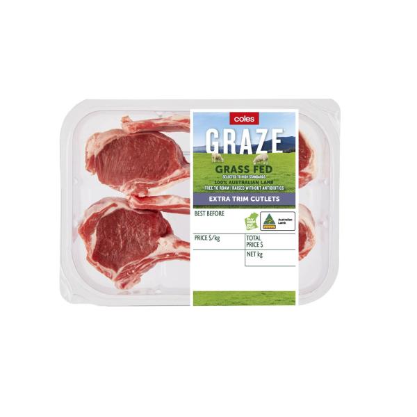 Graze Lamb Extra Trim Cutlets