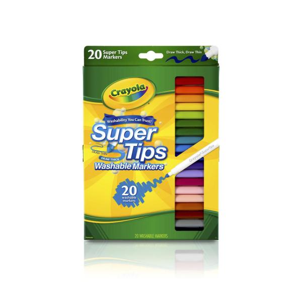 Buy Crayola Super Tips Washable Med Tip Markers 20 pack Coles