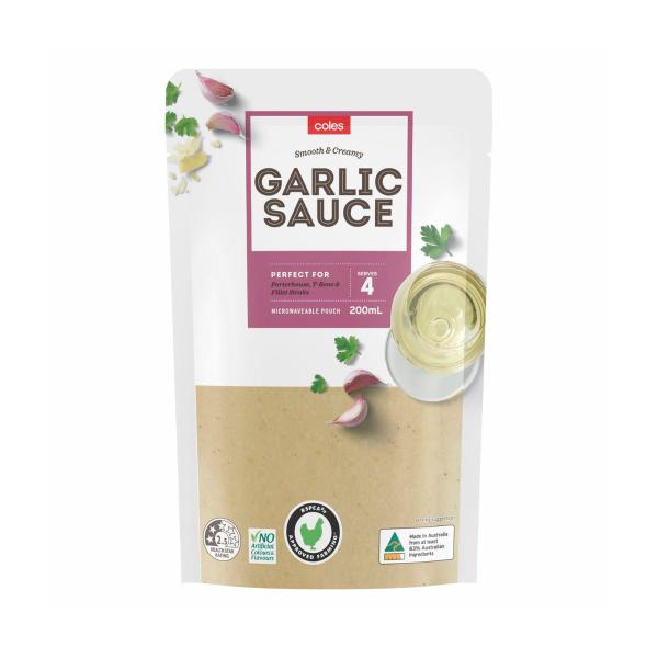 Coles Premium Garlic Sauce 200mL product image