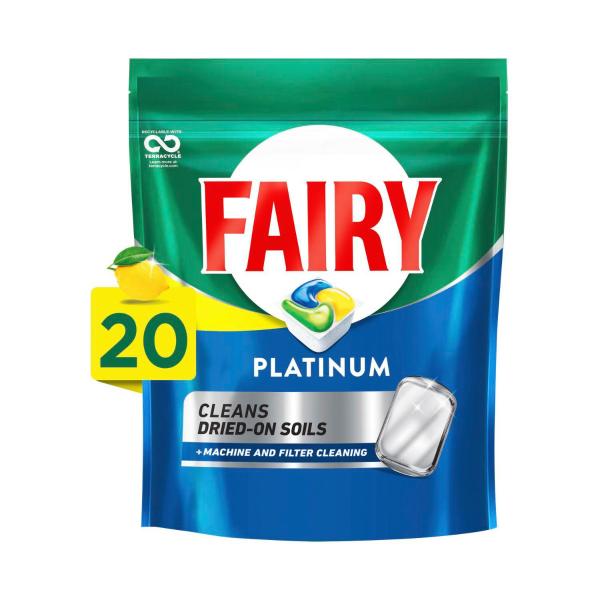 Fairy Platinum Lemon Dishwashing Tablets 20 Pack product image