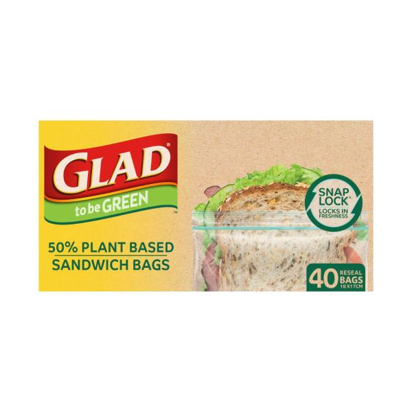 To Be Green Sandwich Snaplock Plant Based Bags