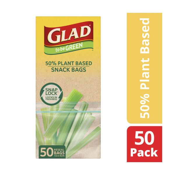 To Be Green Snack Snaplock Plant Based Bags