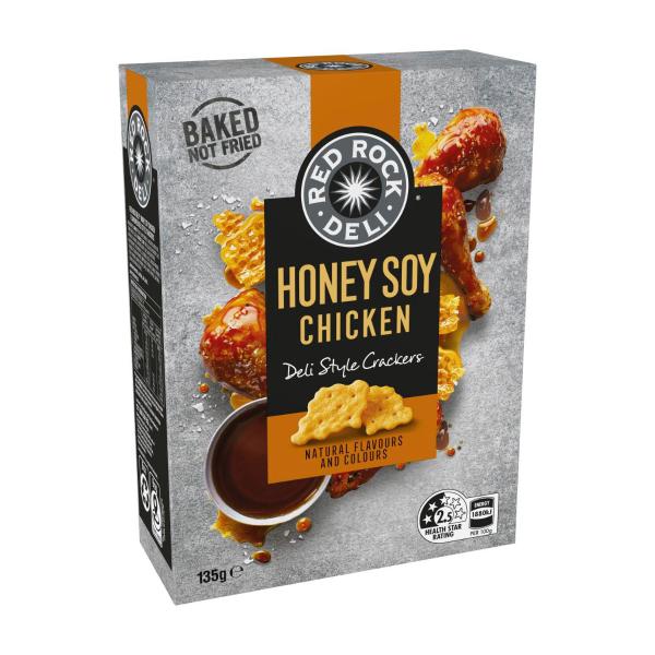 Red Rock Deli Honey Soy Chicken Deli Style Crackers | 135g – Coles